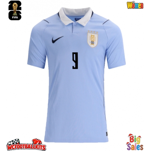 Uruguay Darwin Nunez #9 Replica Home Stadium Shirt for Women World Cup 2026 Short Sleeve